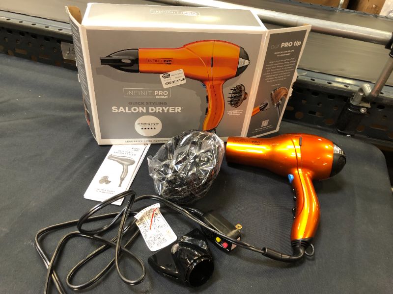 Photo 3 of INFINITIPRO BY CONAIR 1875 Watt Salon Performance AC Motor Styling Tool/Hair Dryer, Orange