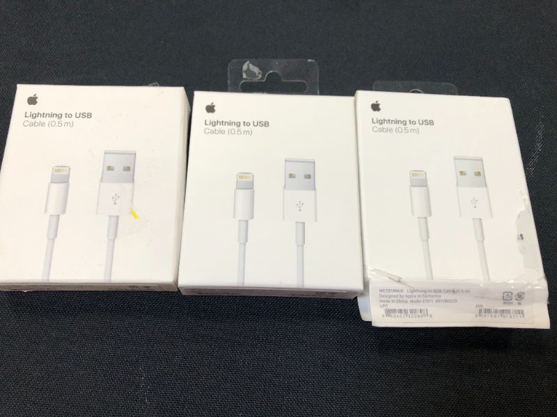 Photo 2 of Apple Lightning To Usb Cable (0.5 M) 3pack