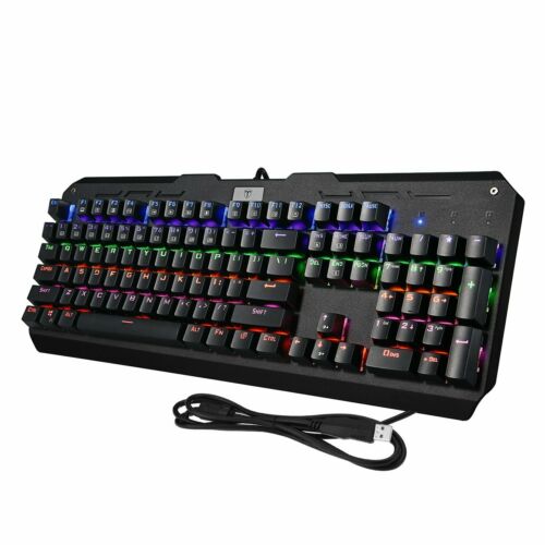 Photo 1 of ONN RGB Mechanical Gaming Keyboard 104 Keys With Magnetic Arm Rest---