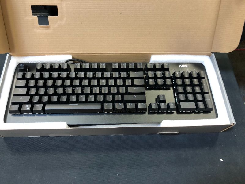 Photo 4 of ONN RGB Mechanical Gaming Keyboard 104 Keys With Magnetic Arm Rest