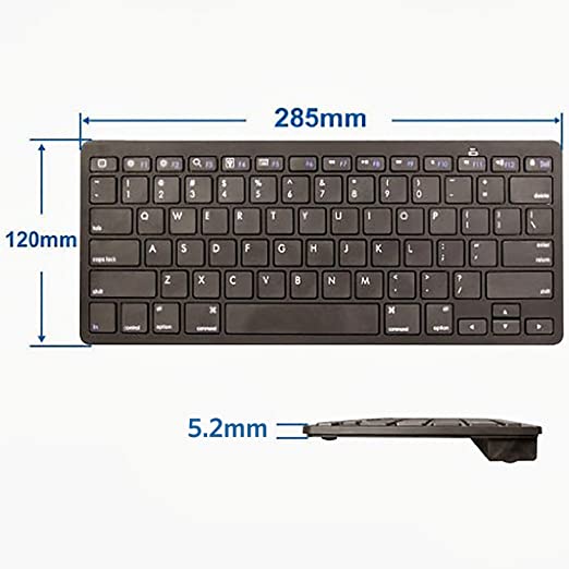 Photo 2 of Bluetooth Ultra-Slim Keyboard for iPad Air 2 / Air, iPad Pro, iPad mini , iPad 4 / 3 / 2, New iPad 9.7"(2017), Galaxy Tabs and Other Mobile Devices