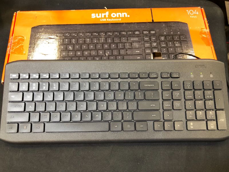 Photo 2 of Surf Onn 100009052 USB Wired Full-size Computer Keyboard, 104-Keys, 5 ft cord