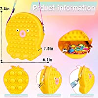 Photo 2 of Bag for Girls Push Bubble Its Purse Sensory Bags Hangdbag Wallet for Year Old Teenage Gift Girl Yellow Octopus