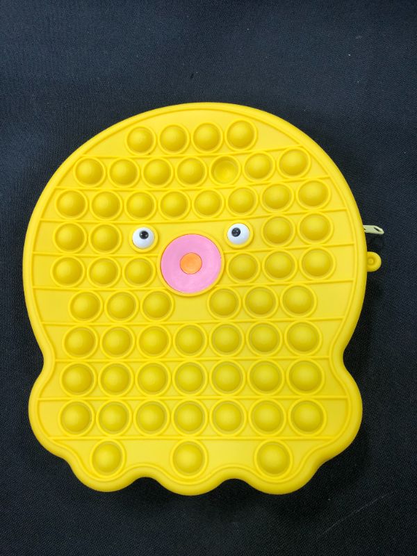 Photo 4 of Bag for Girls Push Bubble Its Purse Sensory Bags Hangbag Wallet for Year Old Teenage Gift Girl Yellow Octopus