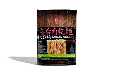 Photo 2 of A-Sha Healthy Ramen Noodles - Original Sauce Pack Included, Thin Size Tainan Noodles - Large 12 Packs (3.35 oz each Pack) BB - April 2022
