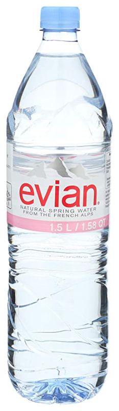 Photo 1 of 9 Count Evian Spring Water, 50.7 Fluid Ounce BB - 8 / 2023
