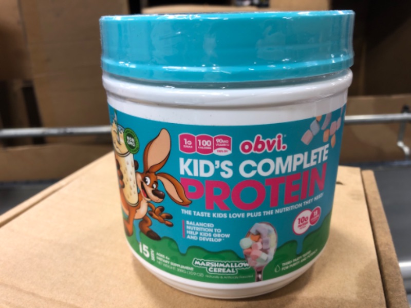 Photo 1 of Obvi Kid's Complete Protein, High Protein, Gluten Free, Non GMO, 18 Vitamins & Minerals, Made in USA (Fruity Cereal) ---ex date 05/2023