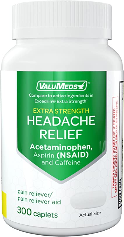 Photo 1 of 2 CT ValuMeds Extra Strength Headache Relief Caplets (300-Count) | Nonsteroidal Anti-Inflammatory Pain Reliever | Migraine Relief, Arthritis, Muscles, Joints