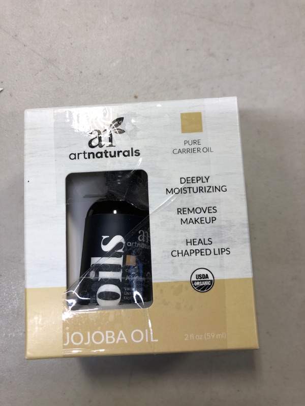 Photo 1 of Artnaturals Organic Jojoba Carrier Oil Cold Pressed Hypoallergenic Neutral Scent Moisturizer Oil for All Skin Types (2 oz / 59 ml)

