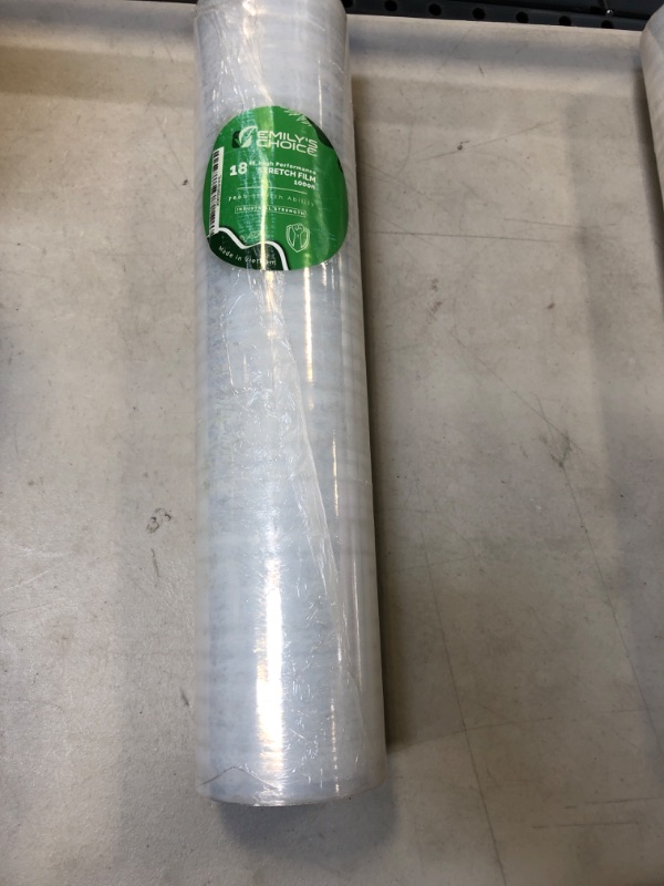 Photo 2 of Emily's Choice 18" 60 Gauge High Performance Stretch Film 1000ft 700% Stretch Wrap Industrial Shrink Wrap Fit for Moving