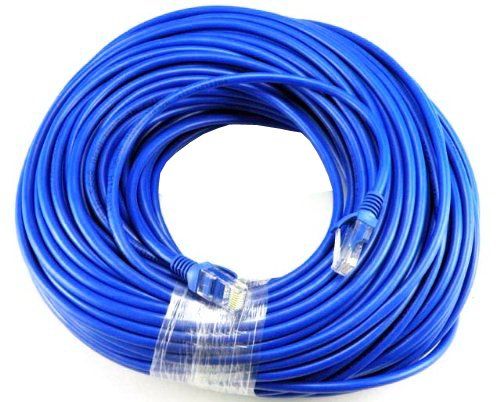 Photo 1 of Blue Gold Plated 50FT CAT5 CAT5e RJ45 Patch ETHERNET Network Cable 50 FT for PC, Mac, Laptop, PS2, PS3, Xbox, and Xbox 360 to Hook up on high Speed Internet from DSL or Cable Internet.
