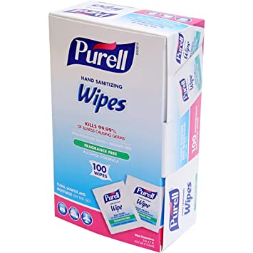 Photo 1 of Purell Premoistened Sanitizing Hand Wipes,Fragrance Free, 100/Box ---- exp 09/2023
