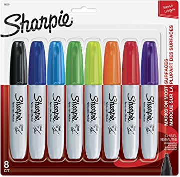 Photo 1 of Sharpie Permanent Markers | Chisel Tip Markers, Colors may vary
