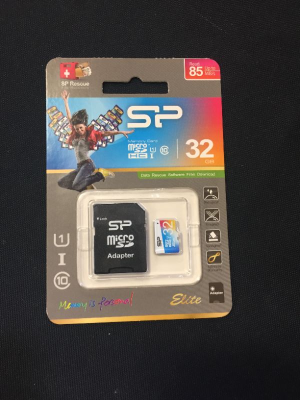 Photo 2 of Silicon Power 32GB Up to 85MB/S Microsdhc UHS-1 Class10, Elite Flash Memory Card with Adaptor (SP032GBSTHBU1V20AE)
