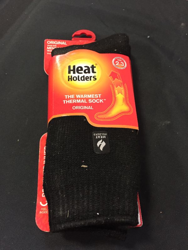 Photo 2 of Heat Holders Work Socks, Mid-Calf, Mens, 7to12, Black, PR
