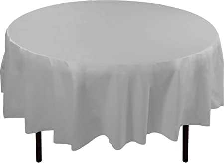 Photo 1 of Premium Round White table cover (84" Round) ---- 2 PACK 

