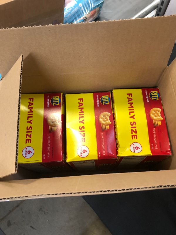 Photo 1 of 3 PACK OF FAMILY SIZE RITZ BOXES  EXP FEB 2022