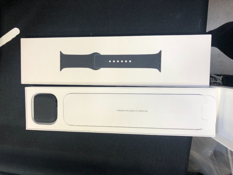 Photo 2 of Apple Watch Series 7 [GPS 45mm] Smart Watch w/ Blue Aluminum Case with Abyss Blue Sport Band. Fitness Tracker, Blood Oxygen & ECG Apps, Always-On Retina Display, Water Resistant

