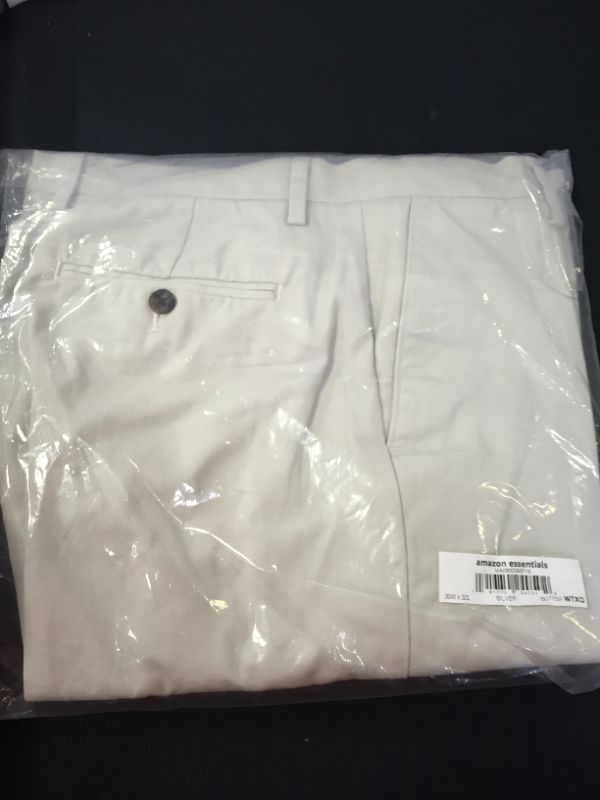 Photo 2 of Amazon Essentials Men's Slim-fit Wrinkle-Resistant Flat-Front Chino Pant
SIZE 35w x 32L