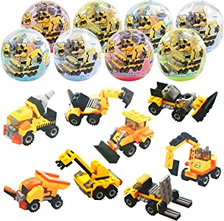 Photo 1 of 8 Pack Easter Eggs with Vehicle Building Blocks for Kids Assembly Building Cars,Great for Easter Party Favors,Easter Basket Stuffers,Goodie Bags
