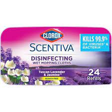 Photo 1 of Clorox Scentiva Disinfecting Wet Mopping Cloths - Tuscan Lavender & Jasmine - 24ct

