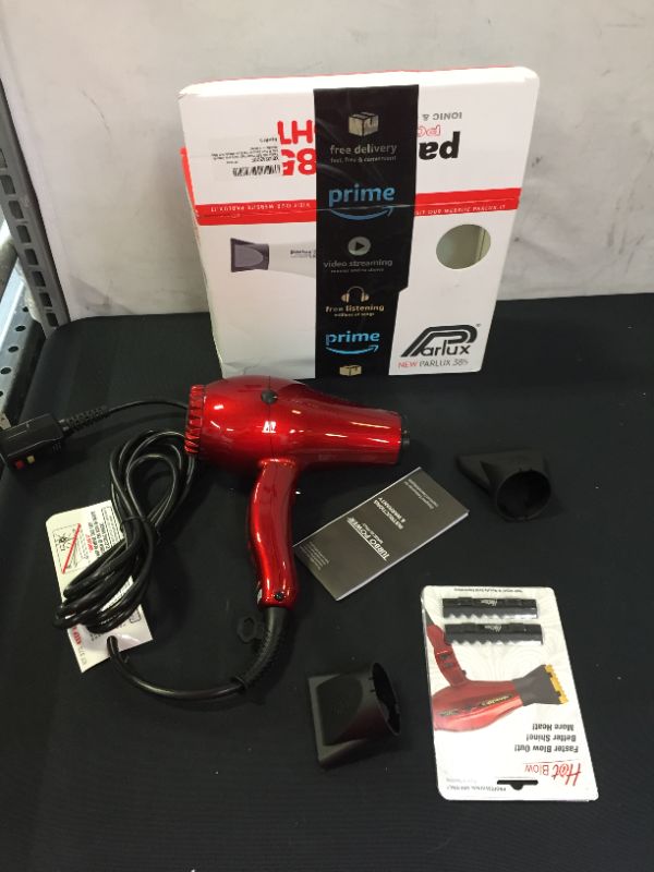 Photo 2 of Parlux 385 Red Powerlight Ionic and Ceramic Hair Dryer and M Hair Designs DAMAGES TO PACKAGING 