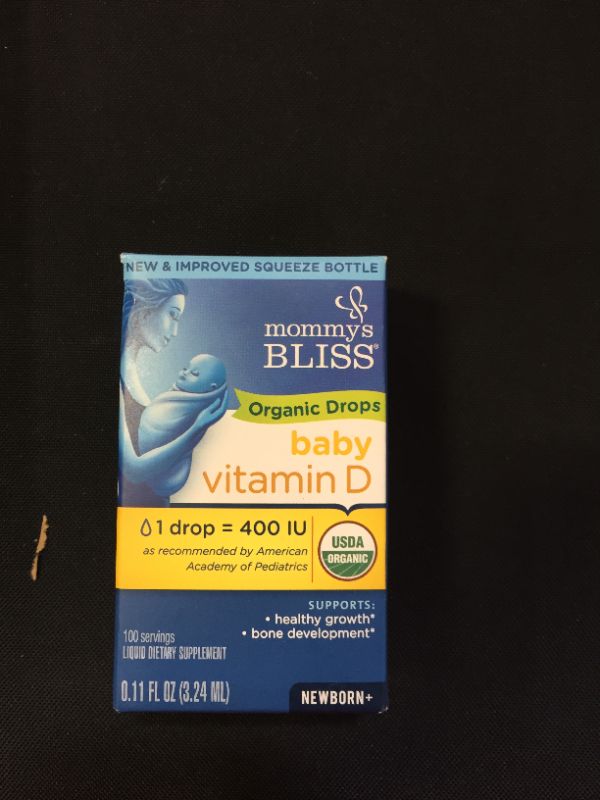 Photo 2 of Mommy's Bliss Organic Drops No Artificial Color, Vitamin D, 0.11 Fl Oz
 EXP FEB 2023