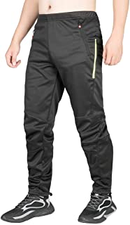Photo 1 of qualidyne Men's Cycling Bike Pants Fleece Athletic Pants Windproof Winter Outdoor Thermal Pants for Cycling Running Hiking
 XL