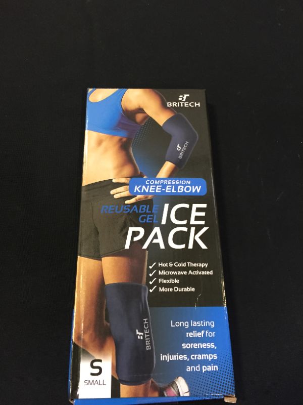 Photo 1 of BRITECH COMPRESSION KNEE-ELBOW REUSABLE GEL ICE PACK SIZE SMALL 