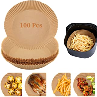 Photo 1 of 100PCS Air Fryer Disposable Paper Liner, 7.9 Inches Non-stick Disposable Air Fryer Liners, Baking Paper for Air Fryer Oil-proof, Water-proof, Food Grade Parchment for Baking Roasting Microwave
