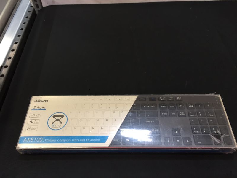 Photo 2 of AIKUN Rechargeable 2.4G Wireless Ultra Slim Keyboard-Full Size with 106 Quiet Keys,13 Shortcuts, Numeric Keypad,LED Indicators,and Auto Power Saving,Scissor Switch
