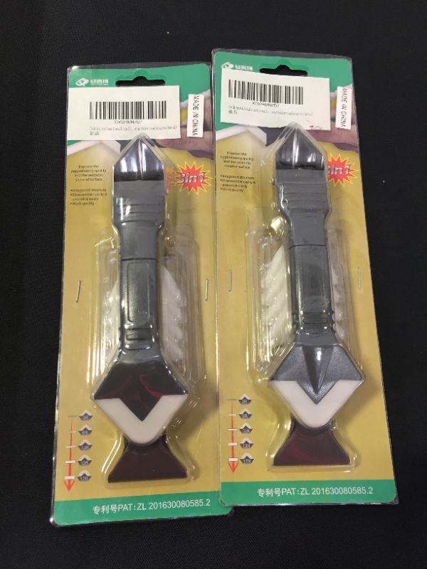 Photo 2 of Caulking tool caulk nozzle applicator finishing Scraper sewing Sealant caulking tool(metal) 2 PACK