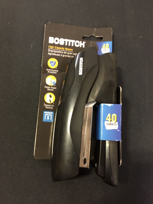 Photo 2 of Bostitch Office Heavy Duty 40 Sheet Stapler, Full-Strip, Black (B275R-BLK)