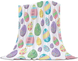 Photo 1 of Easter Eggs Throw Blanket - Happy Easter Eggs Blanket, Flannel Fuzzy Cozy Soft Throw Blanket for Living Room, Couch, Bedroom, Easter Decor, 50"x80"
