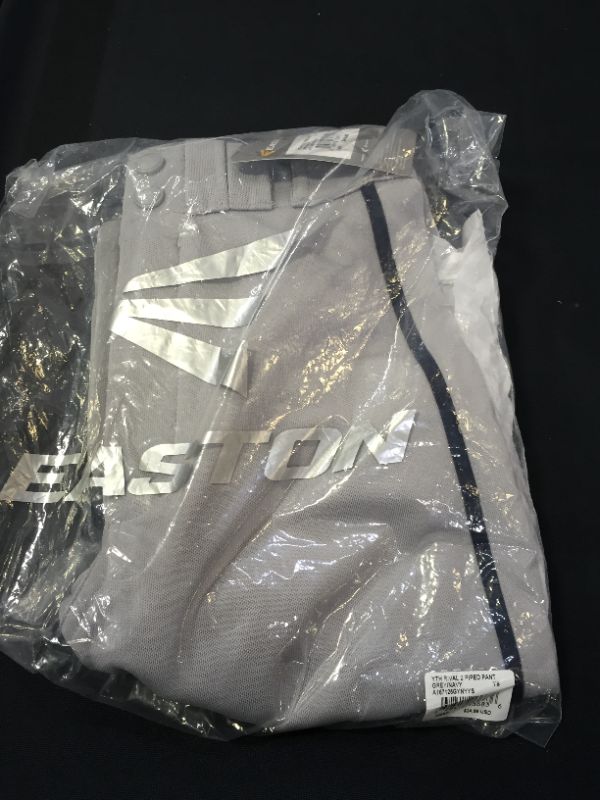 Photo 2 of Easton Youth Rival 2 Piped Baseball Pant GRAY | NAVY YTH SM