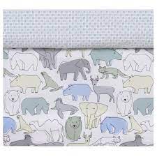 Photo 1 of DwellStudio Caravan Animal Print Crib Skirt
 27" x 51" with a 12" 