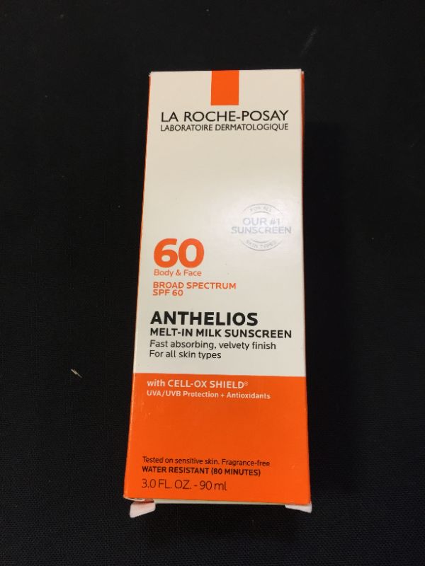 Photo 1 of La Roche-Posay Anthelios Melt-In Milk Body & Face Sunscreen SPF 60, Oil Free Sunscreen for Sensitive Skin, Sport Sunscreen Lotion, Oxybenzone Free Sun Protection and Sun Skin Care
3 Fl Oz (Pack of 1) EXP MAY 2024