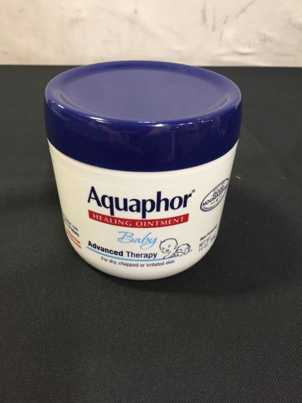 Photo 2 of Aquaphor Baby Healing Ointment Advanced Therapy Skin Protectant, Dry Skin and Diaper Rash Ointment, 14 Oz Jar best by 10/2023 BRAND NEW