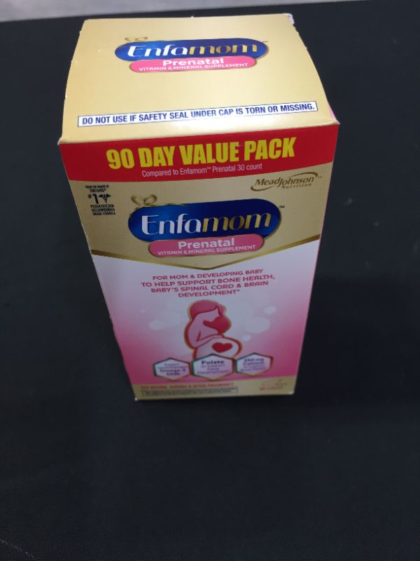 Photo 2 of Enfamom Prenatal Multivitamin Supplement for Pregnant and Lactating Women from Enfamil, 90 Softgels, Omega-3 DHA + Folate (as Folic Acid) + Calcium + Iron + Zinc + Biotin + Vitamin D + Vitamin C
EXP JUNE 2022 BRAND NEW, UNOPENED, STICKER ON BOTTLES AND CO