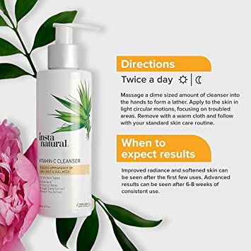 Photo 1 of  InstaNatural Vitamin C Cleanser, Anti Aging Brightening Face Wash, 6.7 oz