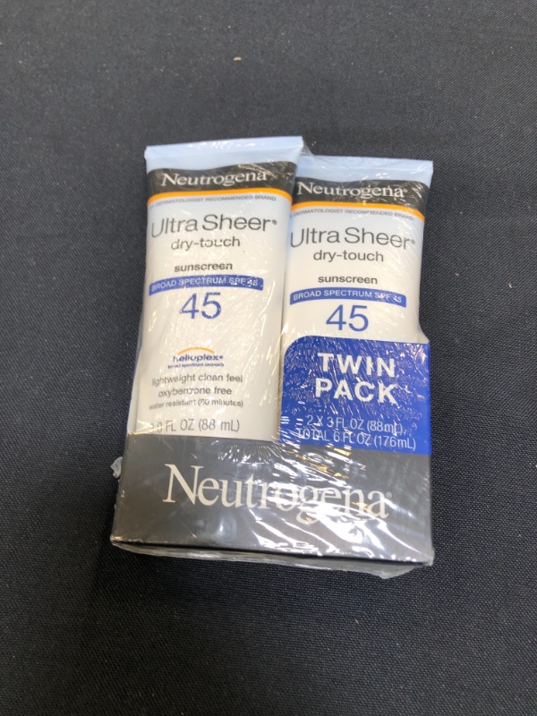 Photo 2 of  Neutrogena Ultra Sheer Sunscreen SPF 45 Twin Pack 6.0 Ounce