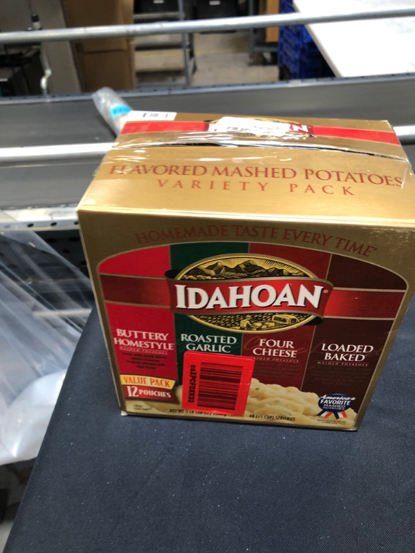 Photo 2 of Idahoan Flavored Mashed Potatoes, Made with Gluten-Free 100-Percent Real Idaho Potatoes, Variety Pack of 12 Pouches (4 Servings Each) exp - not found 