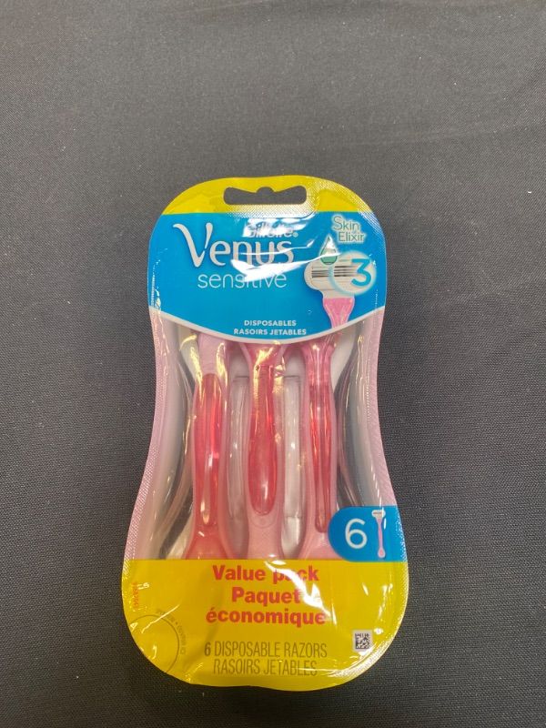 Photo 2 of Gillette Venus Sensitive Women's Disposable Razors - 6 Pack