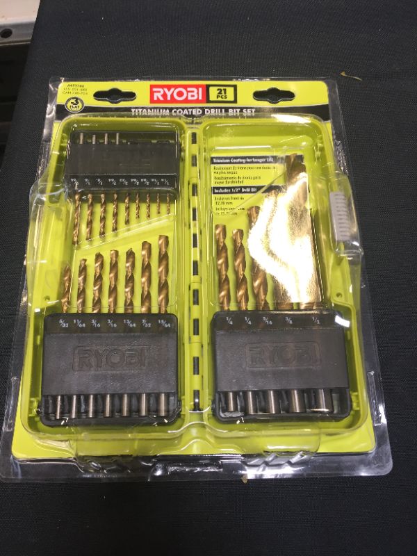 Photo 2 of  Ryobi Titanium Coated Drill Bit Set 21-Piece A972102