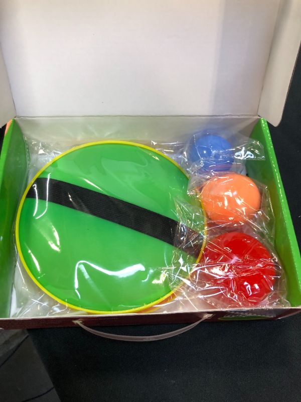 Photo 3 of KELZ KIDZ Premium Exclusive Wacky Tacky Toss and Catch Sticky Balls and Paddle Toy- Great Backyard or Beach Game!
