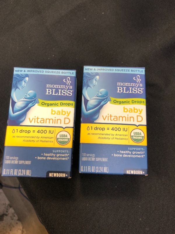 Photo 3 of Mommy's Bliss Organic Drops No Artificial Color, Vitamin D, 0.11 Fl Oz 2 PCK
EXP 02/2023
