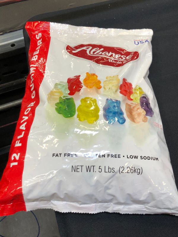 Photo 2 of Albanese Confectionery Gourmet Gummy Bears, Assorted Flavors, 5-Lb Bag
NO EXP DATE ON PACKAGE