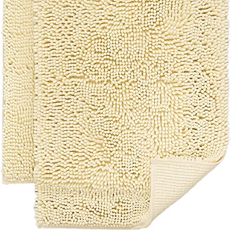 Photo 1 of Ultra Soft Dog Door Mat Rug Microfiber Chenille Bathroom Bath Rugs, Durable, Super Absorbent, Quick Drying, Washable, Traps Water and Moisture, Machine Washable, White, 20 x 32 inch