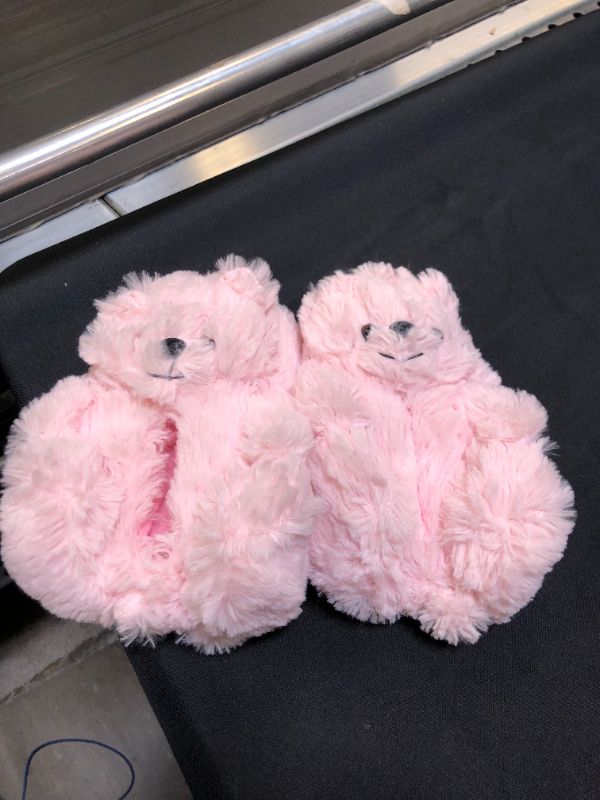 Photo 1 of KIDS SIZE SMALL BEAR SLIPPERS  PINK