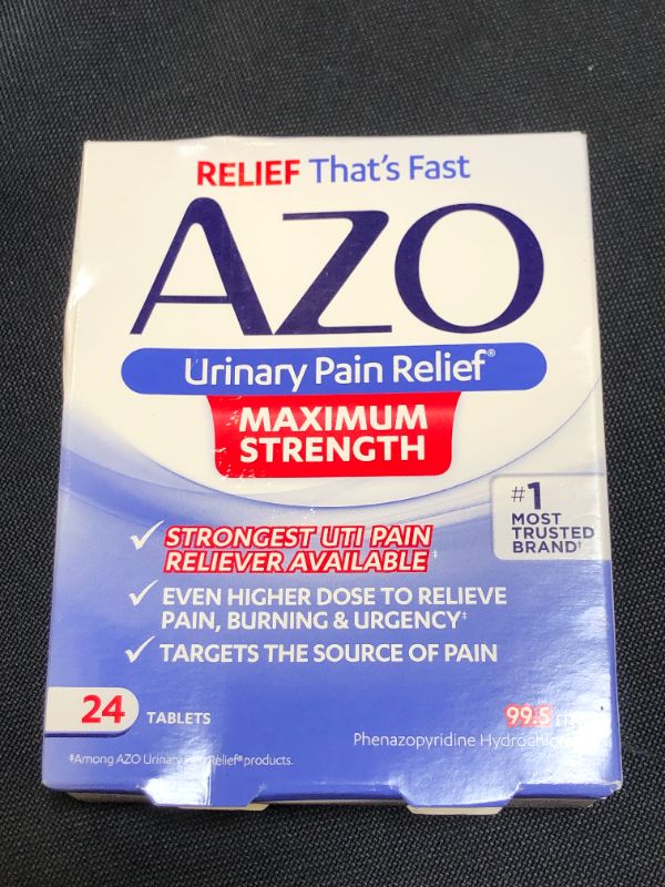 Photo 3 of AZO Urinary Pain Relief Maximum Strength | Fast relief of UTI Pain, Burning & Urgency | Targets Source of Pain | #1 Most Trusted Brand | 24 Tablets
EXP04/24